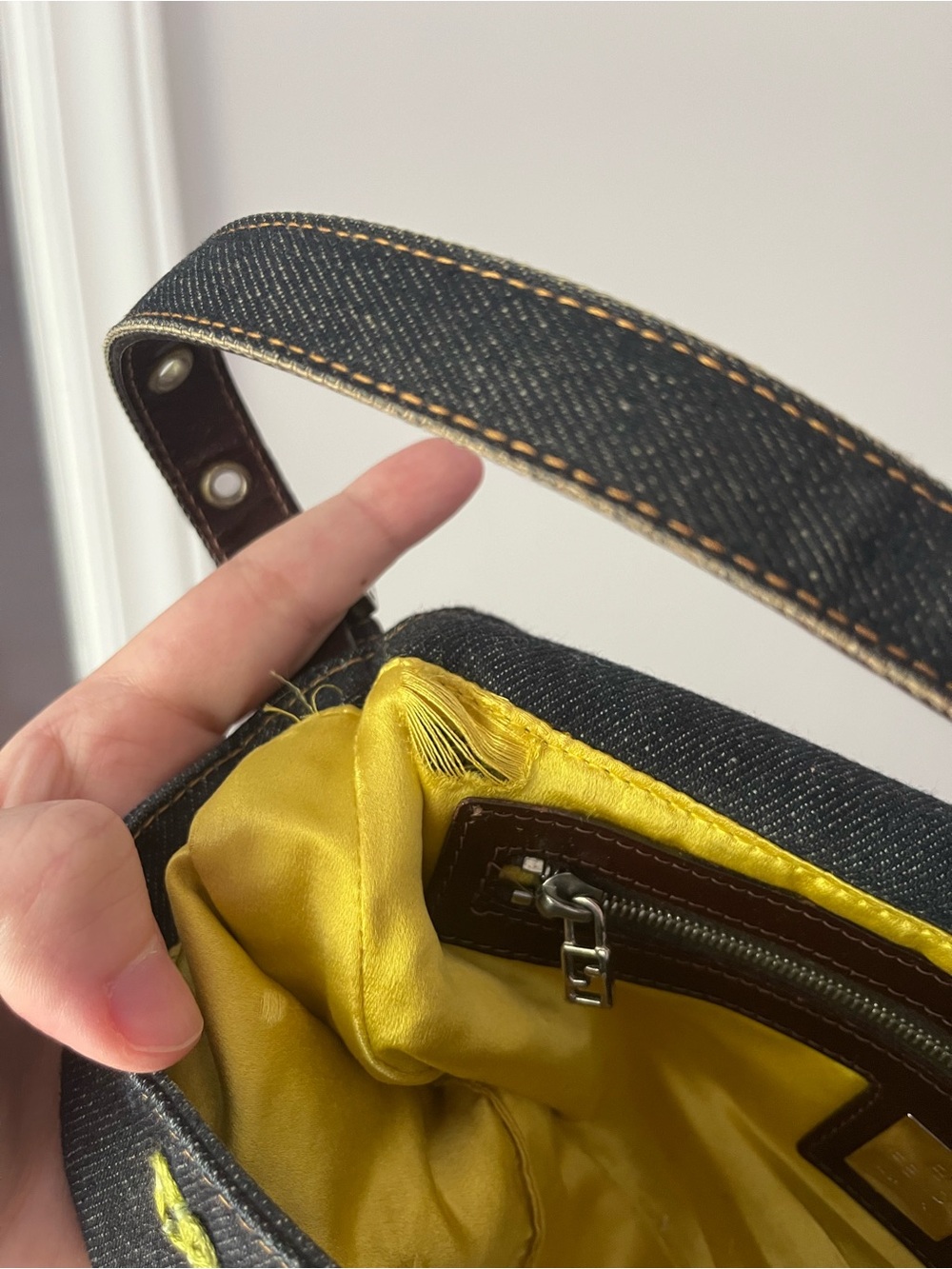 Fendi Baguette Denim Bag - Picture 10 of 16